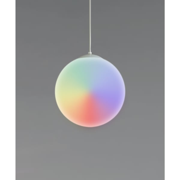 RGBW Color-Changing LED Glass Globe Pendant Light