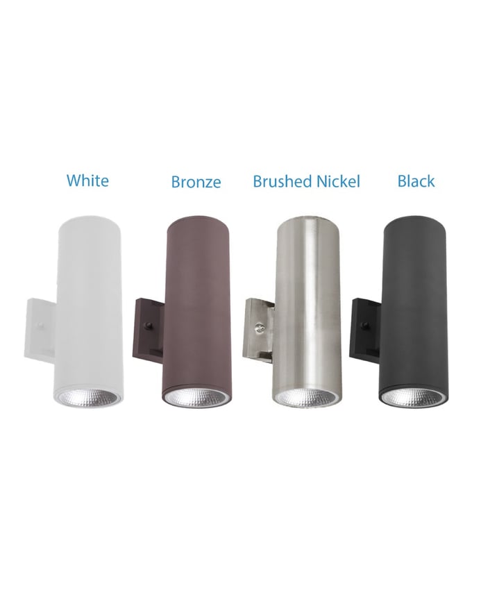 4-Inch Architectural Cylinder Uplight and Downlight LED Wall Light