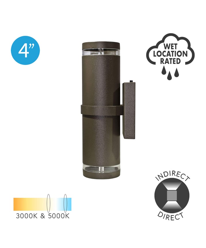 Alcon 11228-W Direct/Indirect LED Outdoor Wall Mount Light