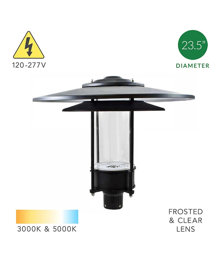 Vandal-Resistant Commercial LED Outdoor Post Light