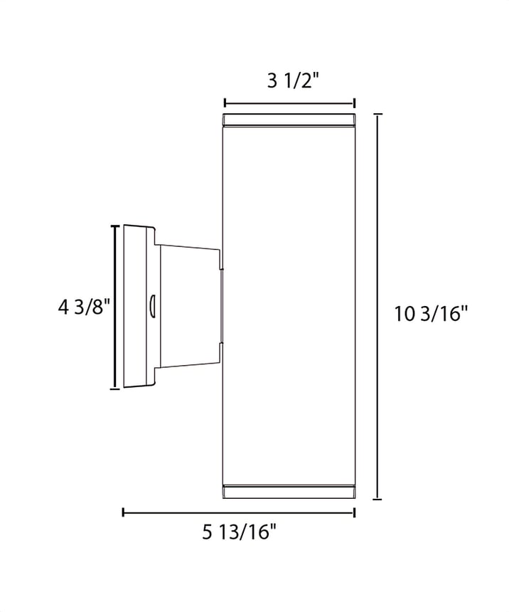 4-Inch Architectural Cube Uplight and Downlight LED Wall Light