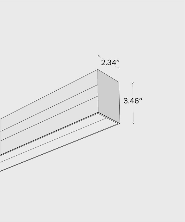 2.5-Inch Regressed LED Linear Wall Light