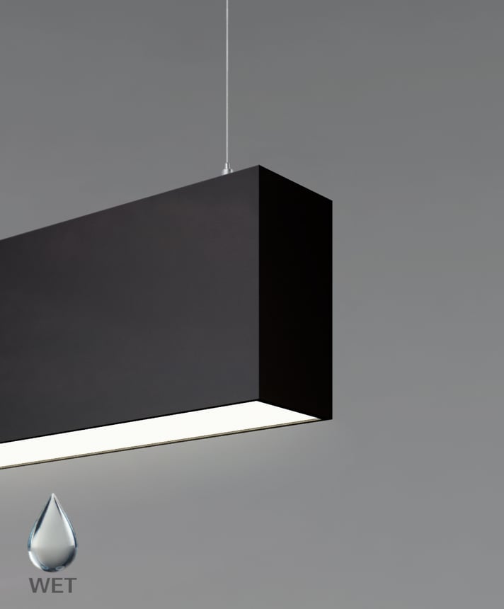 Wet Location 2.5-Inch LED Linear Suspension Light