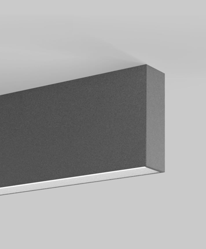 Alcon 12101-20-S-10  acoustic ceiling light shown with pewter finish and regressed lens