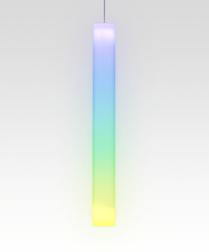 Alcon 12255 RGBW Color tunable pendant light shown in a white finish.