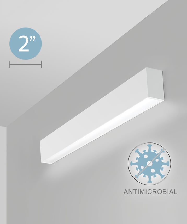 2.5-Inch Antimicrobial Linear LED Wall Light