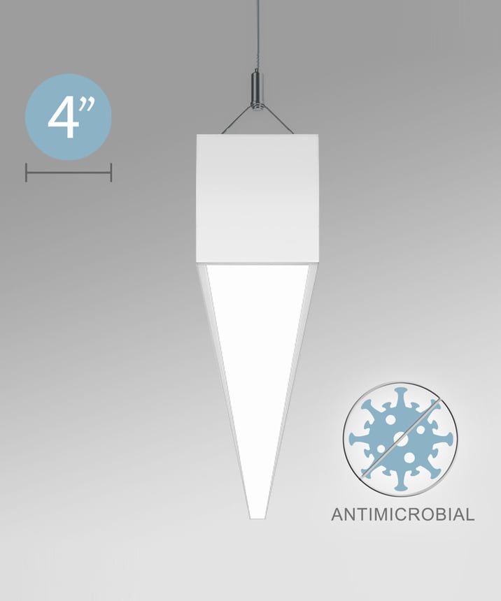 4-Inch Antimicrobial Linear LED Pendant Light