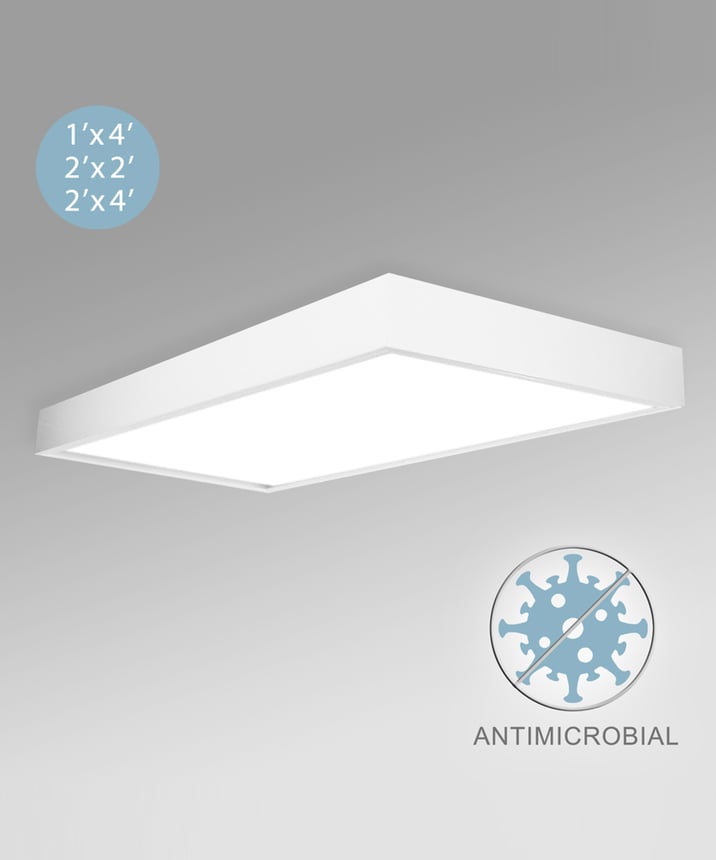 Antimicrobial Surface-Mounted LED Panel Ceiling Light