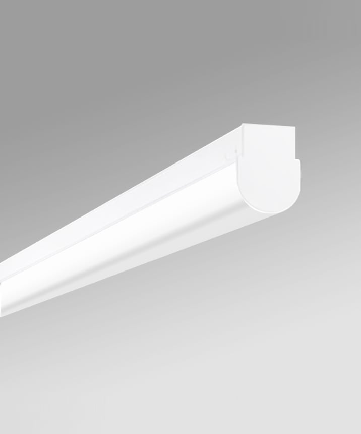 Antimicrobial Rounded Linear Surface-Mount LED Ceiling Light