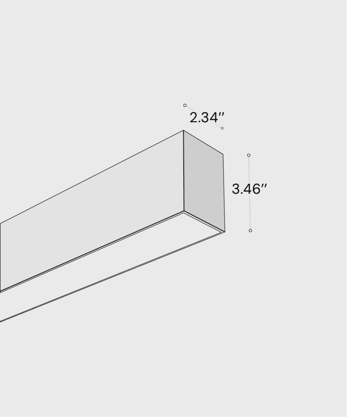 12100-22-W linear LED wall light shown with black finish and diffuser lens