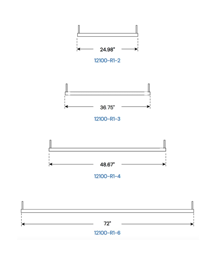 1-Inch Rotatable Slim Linear LED Tube Pendant Light