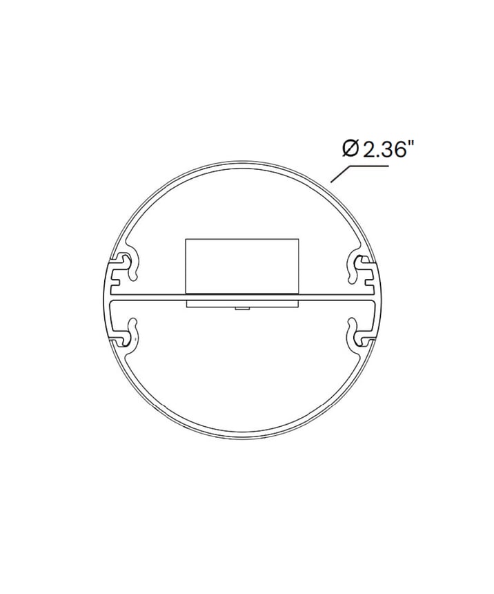 2.4-Inch Direct/Indirect Linear LED Tube Pendant Light