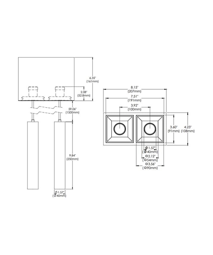 2-Head Multiple LED Suspension Light