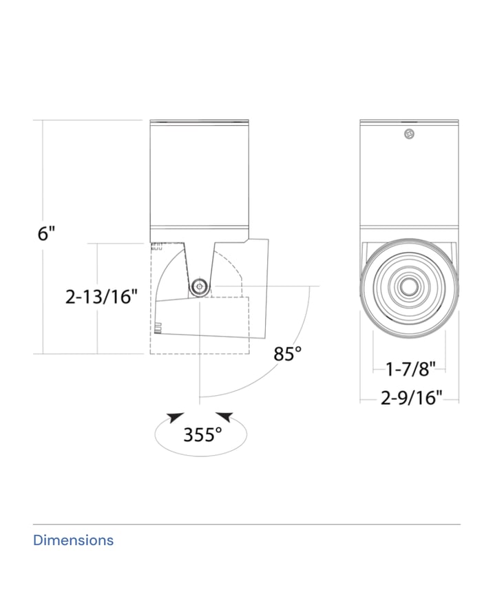 2.5-Inch Architectural Adjustable Suspended LED Cylinder Light