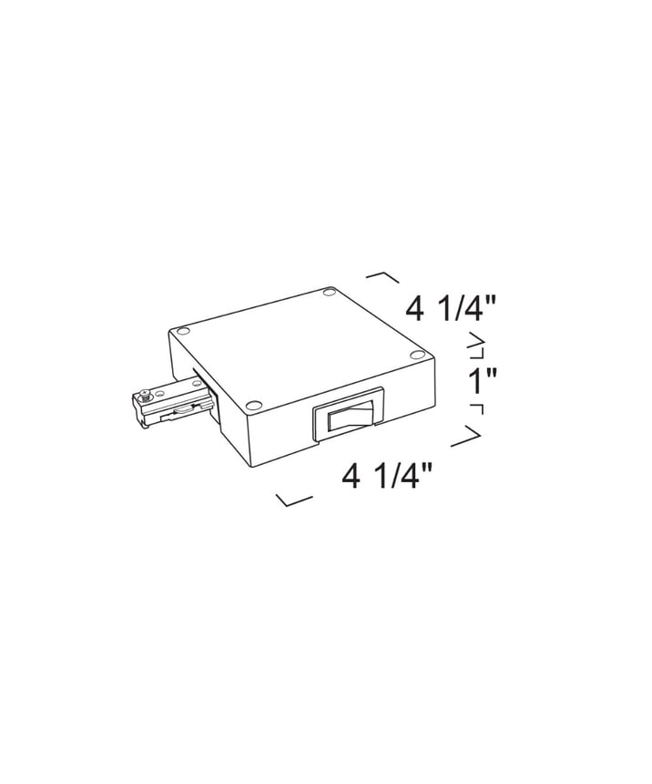 H-Type One-Circuit Track Lighting Limiter L-Shaped Feed