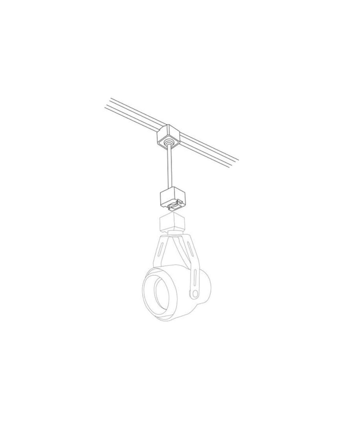 H-Type Track Lighting Stem Extension - One and Two-Circuit