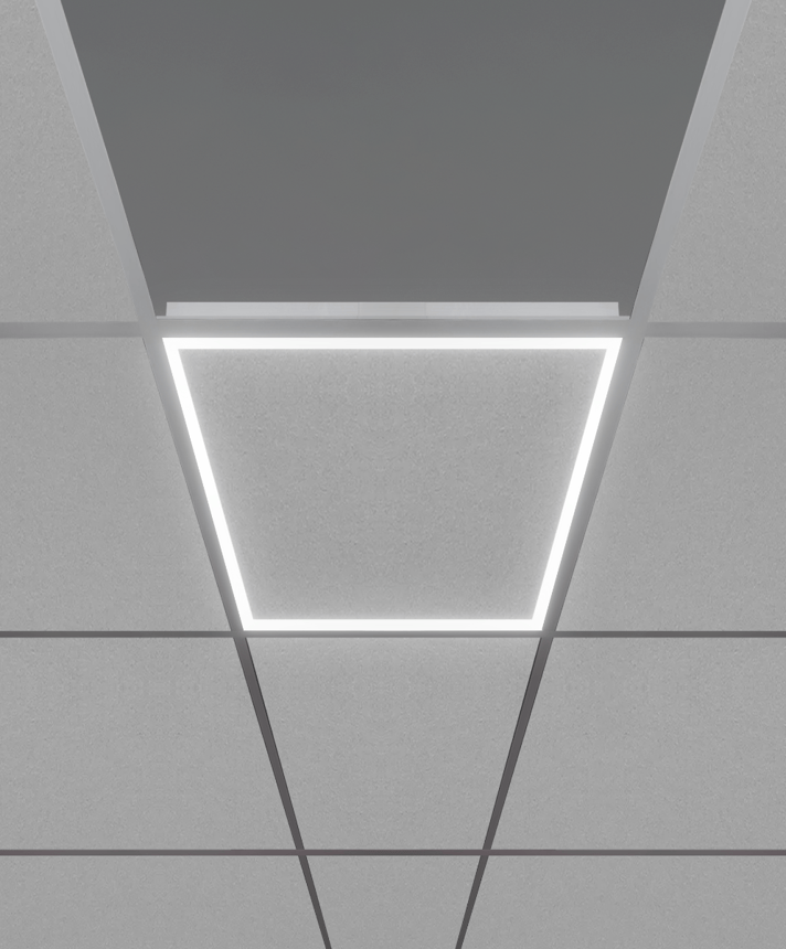 Recessed Edge-Lit LED Ceiling Tile Light