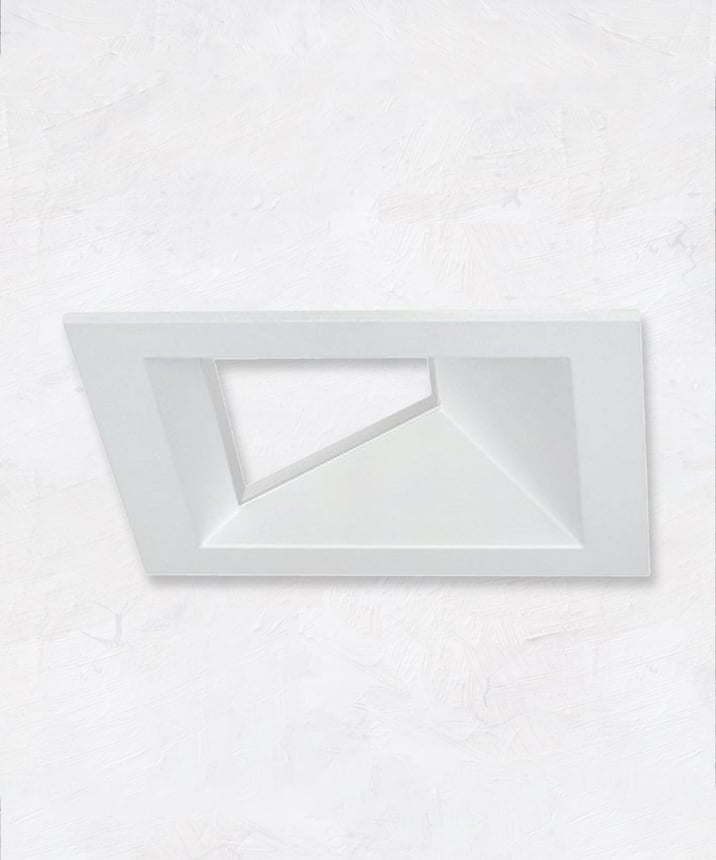 3-Inch Square Architectural Open Reflector LED Wall Wash Recessed Light