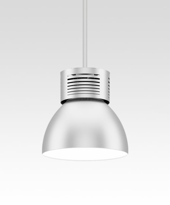 Line drawing showing the dimensions of the 15209-12 high bay and low bay LED light 