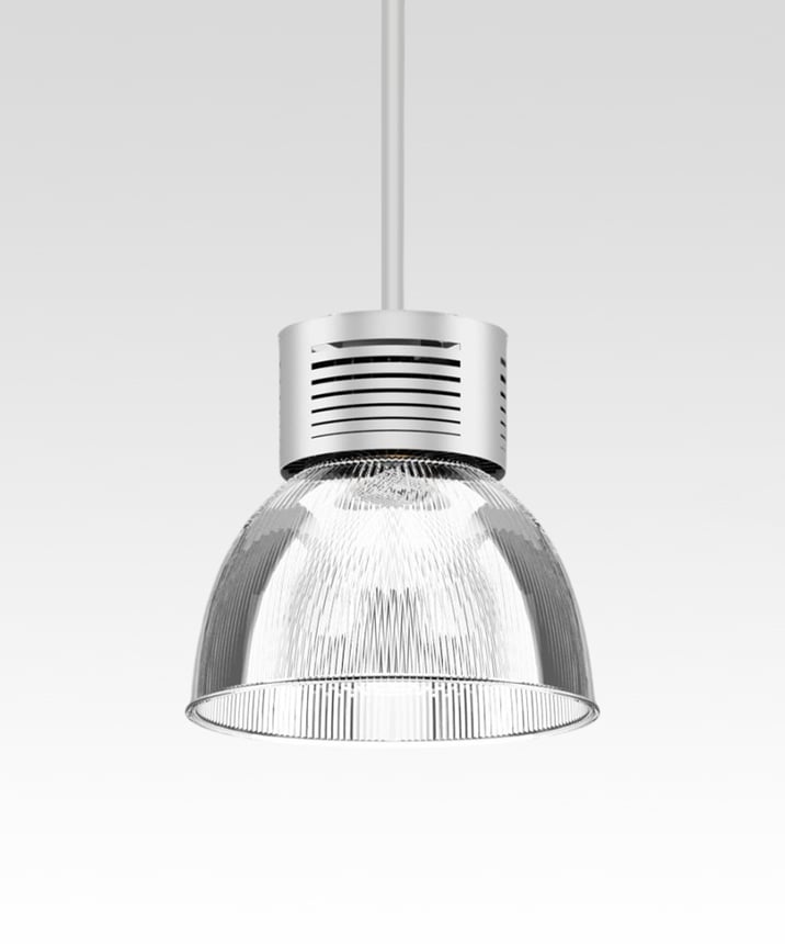Line drawing showing the dimensions of the 15209-12 high bay and low bay LED light