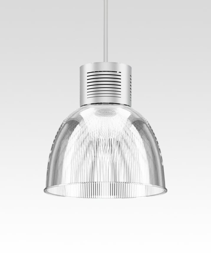 Line drawing showing the dimensions of the 15209-16 high bay and low bay LED light