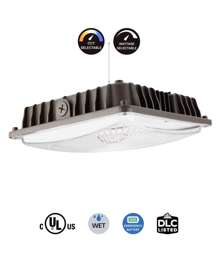 11.5-Inch Square LED Canopy Light