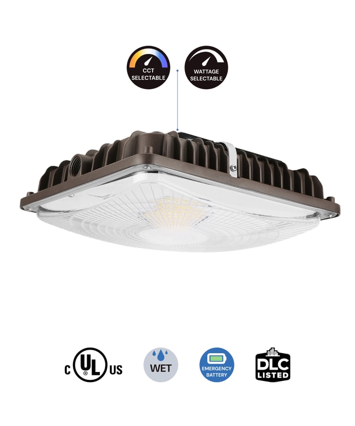 9.5-Inch Square LED Canopy Light