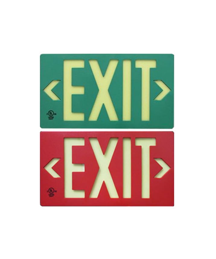 Alcon Lighting 16117 Photoluminescent LED Exit Sign