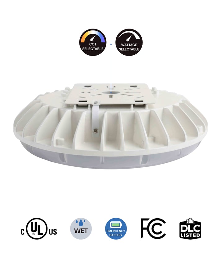 12-Inch Low-Profile Round LED Canopy Light