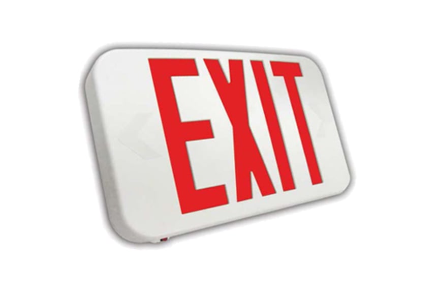 Architectural LED Thin Thermoplastic Emergency Exit Sign 