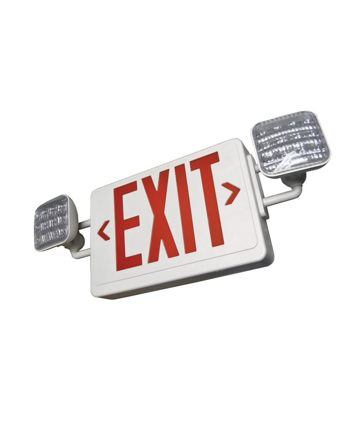 Alcon Lighting 16107 Thermoplastic LED Exit Signs with Emergency Lights