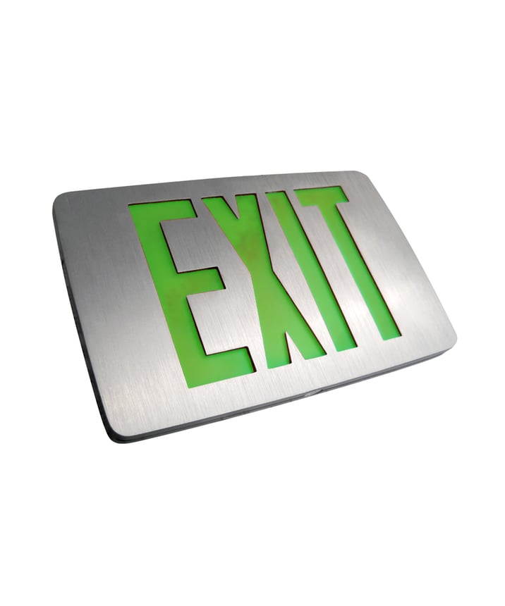 Alcon 16123 Thin Die-Cast Aluminum LED Exit Sign