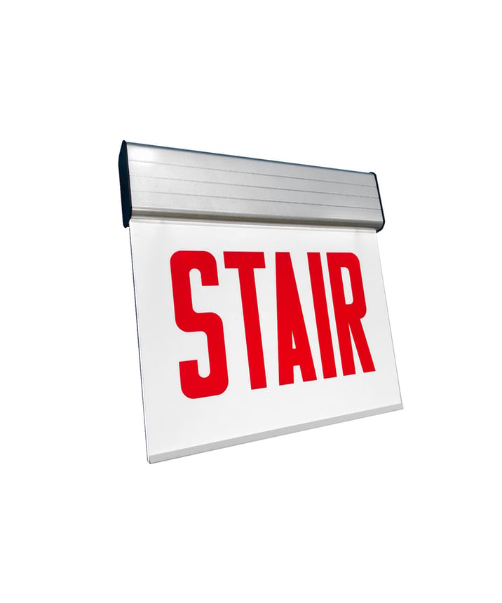 Alcon 16125-S Chicago Approved Edgelit Aluminum LED Stair Sign
