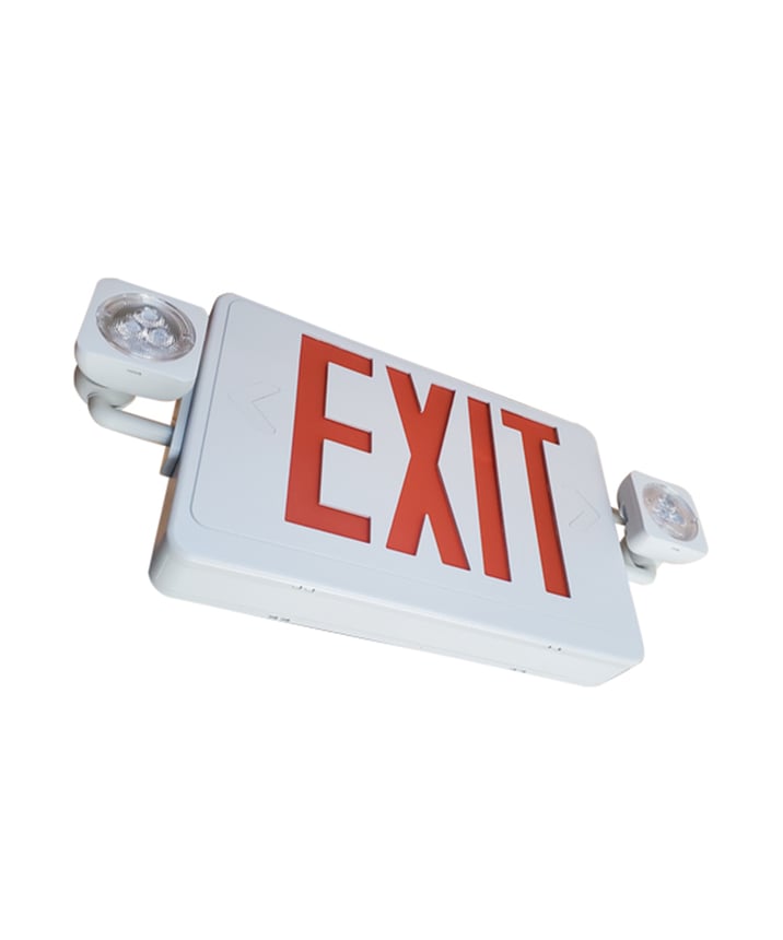 Alcon 16129 Thermoplastic Exit and Emergency Combo LED Sign 