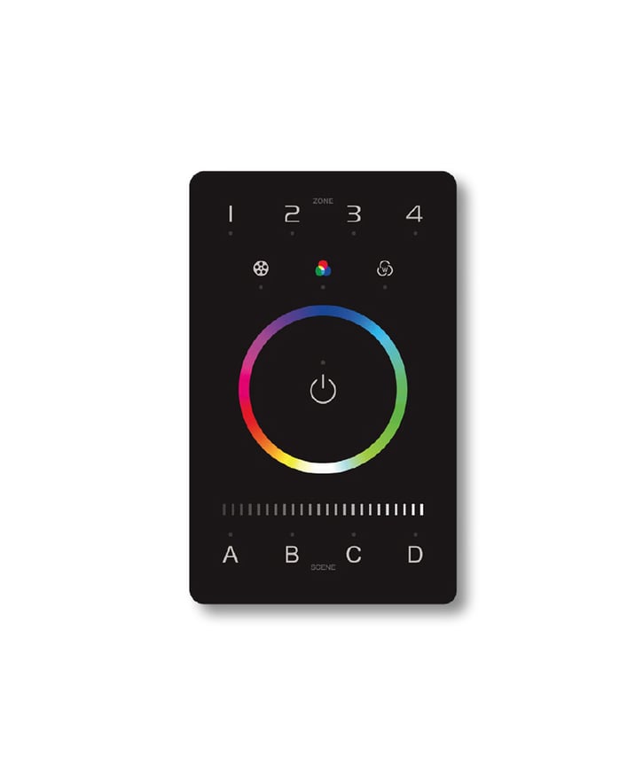 RGBW Color-Changing Multi-Zone Bluetooth Mesh Lighting Wall Control