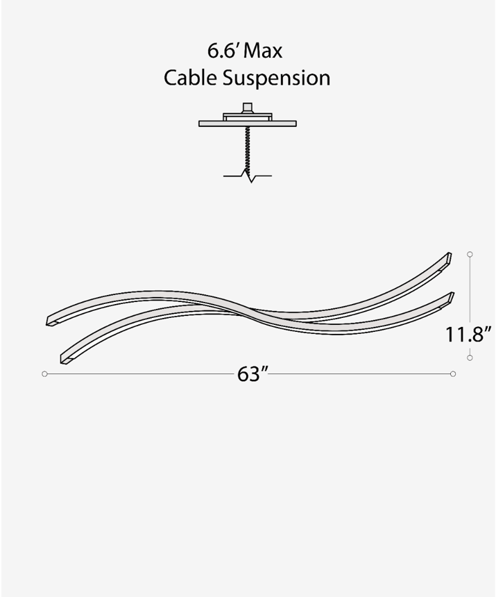 Libe LED Pendant Light 62.99-Inch