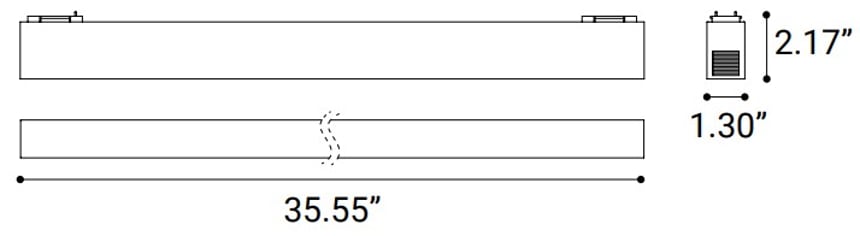 36-Inch Linear Light Modular Track Component
