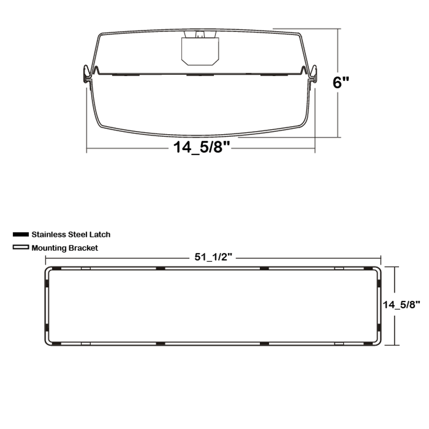 LA Lighting 4-CIT400-24K-4L-DRFA-WL-2DRDM-UNV-3-850 Series 4 Foot LED Vapor Tight Luminaire - Wet Location