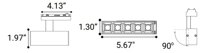 Adjustable Multi-Cell Light Modular Track Component