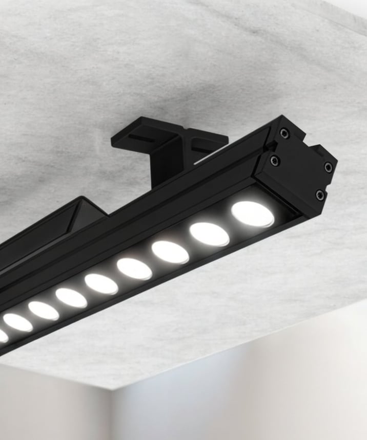 Alcon 11245 Outdoor Linear Wall Wash LED Light shown in a black finish.