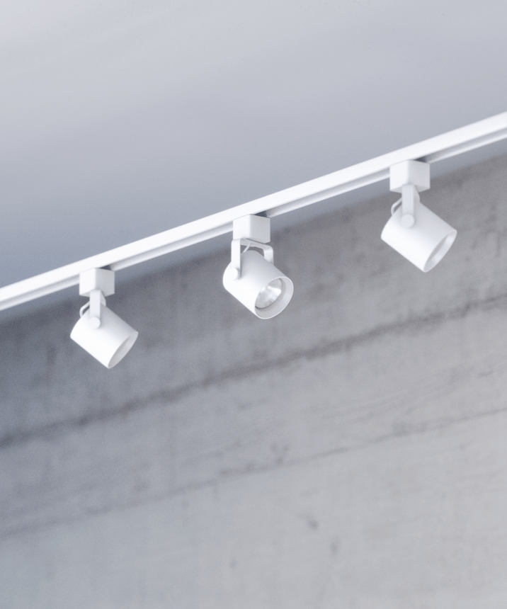 Alcon 13110-3 3-Light LED Track Lighting Kit shown in a White finish.