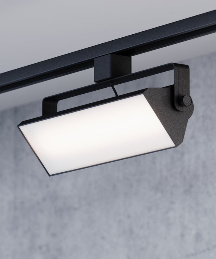 Alcon 13126-12 12-Inch Architectural LED Wall Wash Track Light shown in a Black finish.