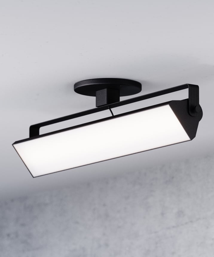 Alcon 13126-20 20-Inch Architectural LED Wall Wash Round Monopoint Light shown in a Black finish.