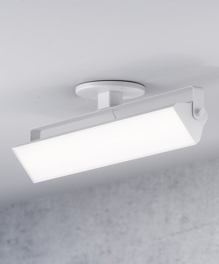 Alcon 13126-20 20-Inch Architectural LED Wall Wash Round Monopoint Light shown in a Black finish.