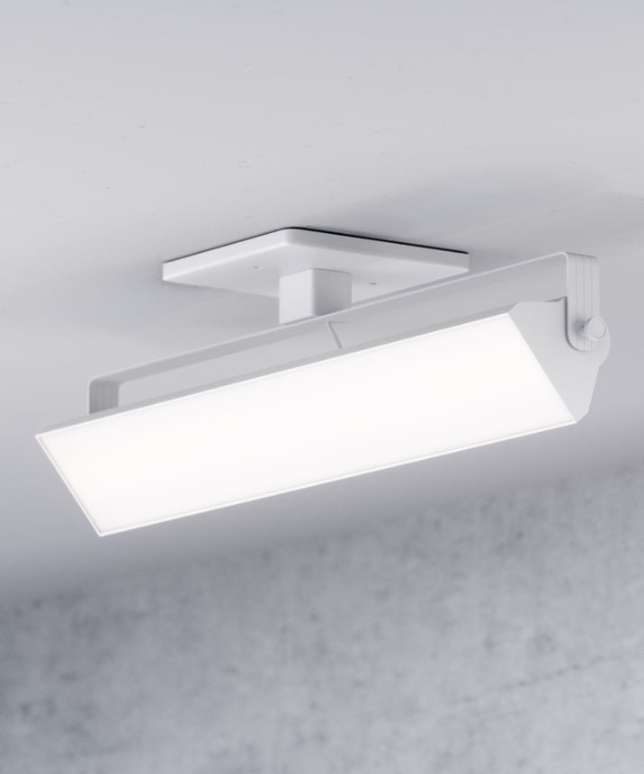 Alcon 13126-20 20-Inch Architectural LED Wall Wash Round Monopoint Light shown in a Black finish.