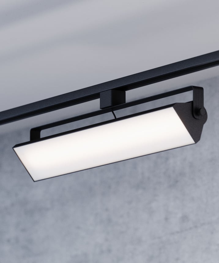 Alcon 13126-20 20-Inch Architectural LED Wall Wash Track Light shown in a Black finish.