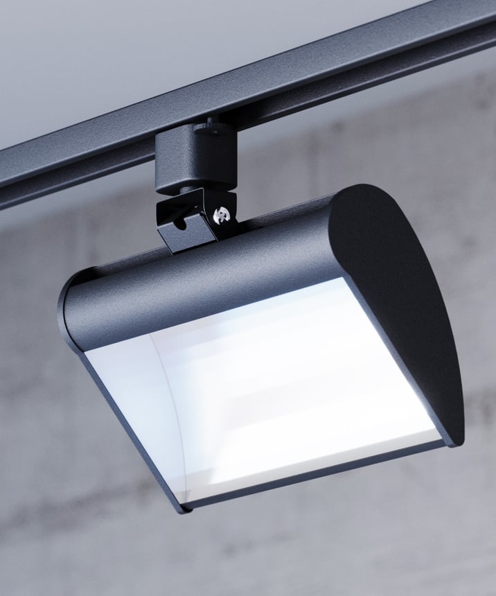 Alcon 13252 Architectural LED Linear Track Light shown in a Black finish.