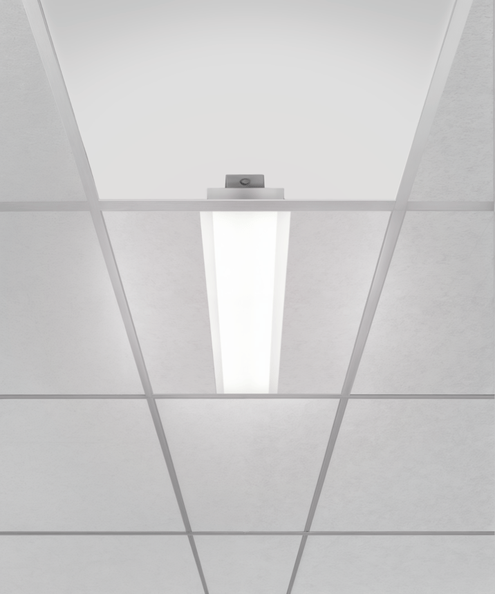 Alcon Lighting 14054-R-6 LED 
6 inch wide recessed troffer panel light with a white finish.