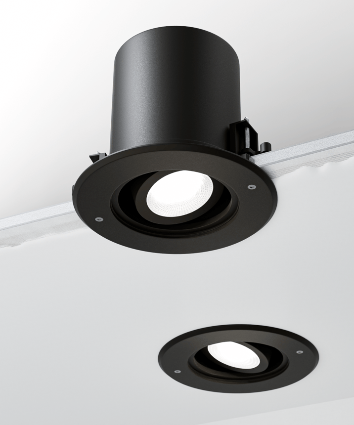 Alcon 14078-ADJ-4 Round Vandal Resistant Exterior Adjustable Can Light shown in a Bronze finish
