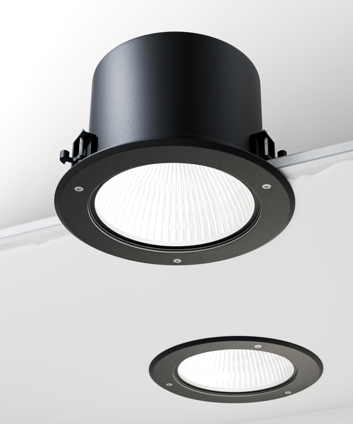 Alcon 14078-6 Round Vandal Resistant Exterior Can Light shown in a Black finish